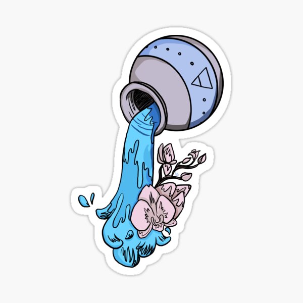 Aquarius Zodiac Sticker