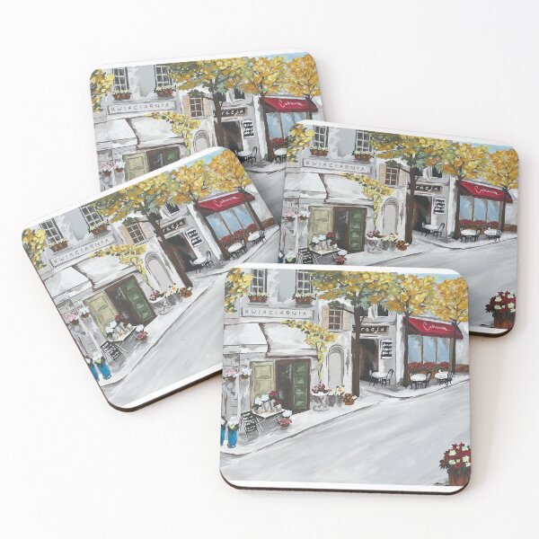 Item preview, Cafes and Flower Shops on the Streets of Poland designed and sold by vickykuprewicz.
