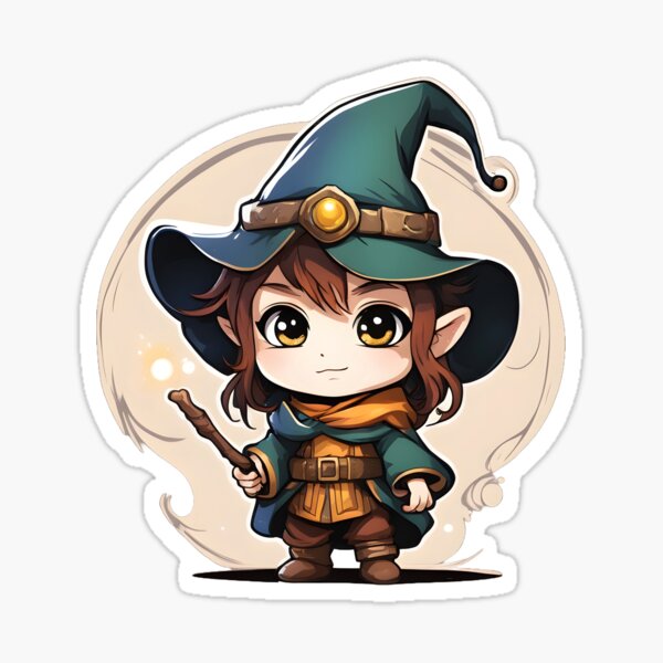 Item preview, Halfling Wizard Chibi designed and sold by The-Chibi-Store.