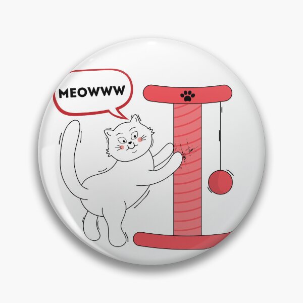 Item preview, the White cat said meowww, White cat scratching, designed and sold by Daoud9.