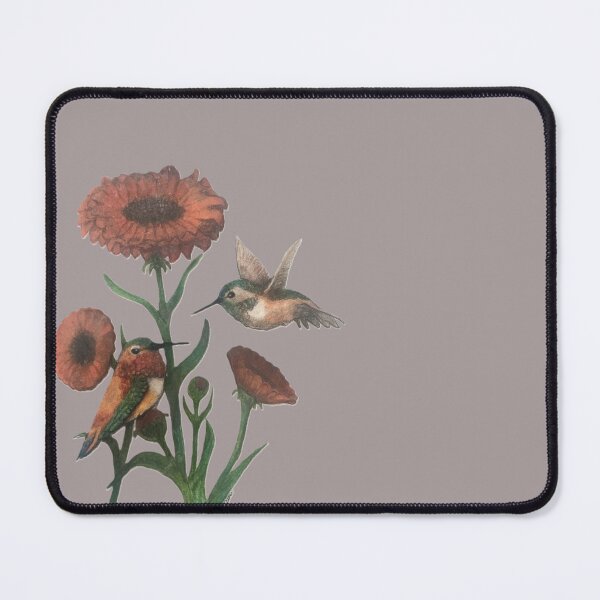 Item preview, Hummingbird Pair Among Orange Calendula Flower (October Birth Flower) designed and sold by OdomArt.