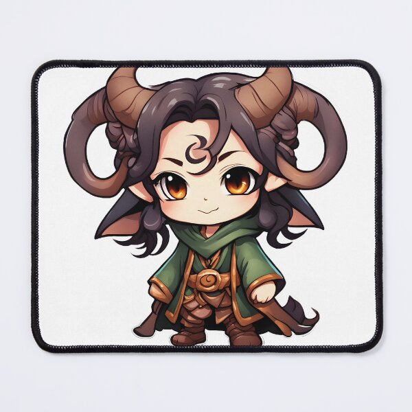 Item preview, Tiefling Druid Chibi designed and sold by The-Chibi-Store.