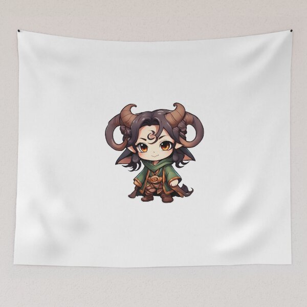 Item preview, Tiefling Druid Chibi designed and sold by The-Chibi-Store.