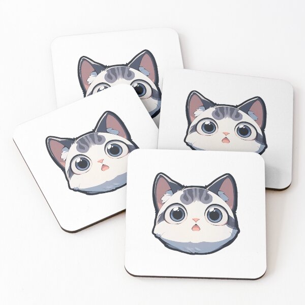 Item preview, Cute Kawaii American Shorthair Cat Surprised Kitty designed and sold by CozyKawaiiArt.