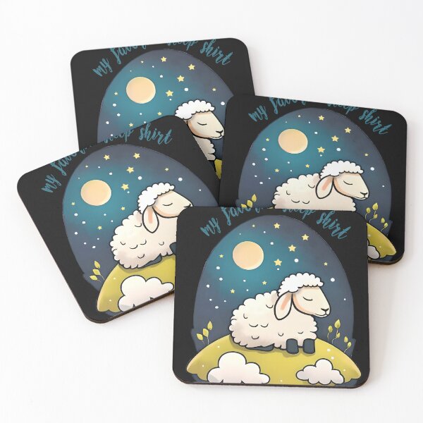 Item preview, my favorite sleep shirt dreaming sheep at night pajamas designed and sold by LessStressNerd.