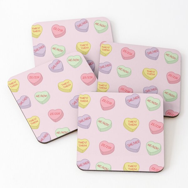 Item preview, Candy Heart Pronouns designed and sold by Miles Reinstein.