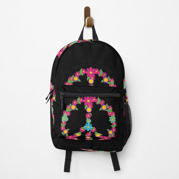 Item preview, Wildflower Peace Sign Tee - 'You Belong Among the Wildflowers' Floral designed and sold by FabledCanvas.