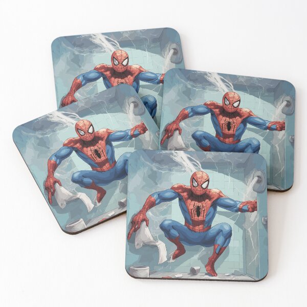 Item preview, Web-Slinging Spider: Spidey web-slinger Hilarious Toilet Paper roll across the bathroom  designed and sold by SpideyUniversz.