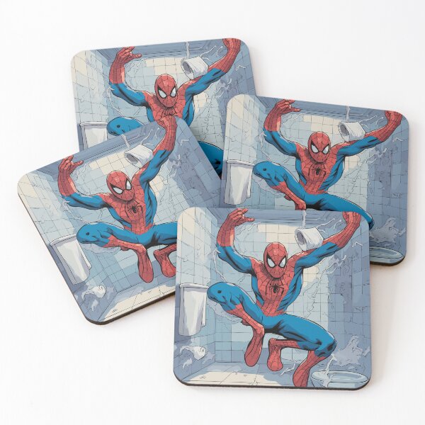 Item preview, Web-Slinging Spider: Spidey web-slinger Hilarious Toilet Paper roll across the bathroom  designed and sold by SpideyUniversz.