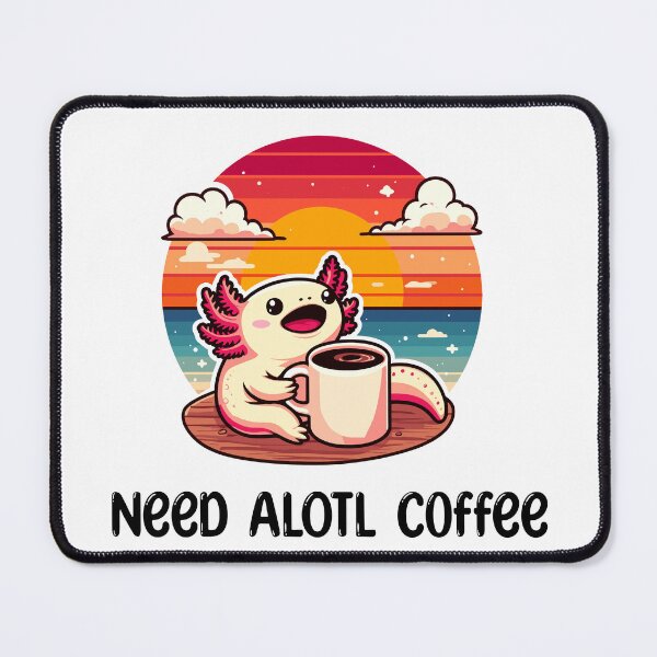 Item preview, Cute Axolotl Coffee Lover designed and sold by DinoKate.