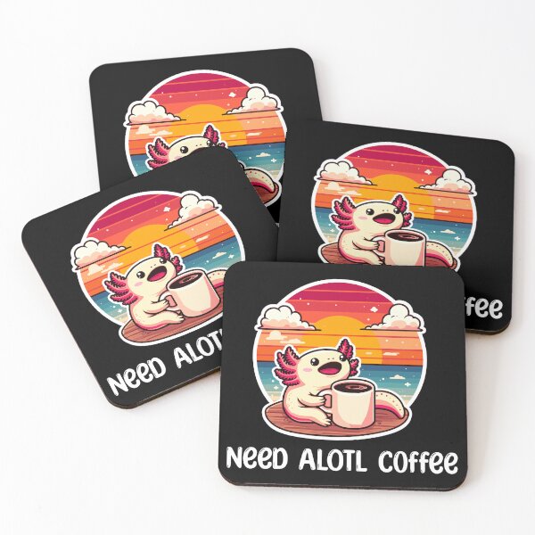 Item preview, Kawaii Axolotl Coffee Lover  designed and sold by DinoKate.