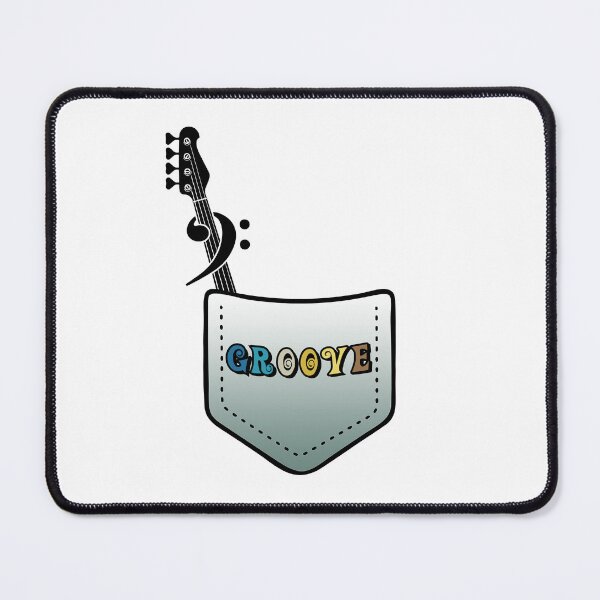 Item preview, BASS PLAYER - GROOVE IN THE POCKET black designed and sold by KoolDsignsMUSIC.