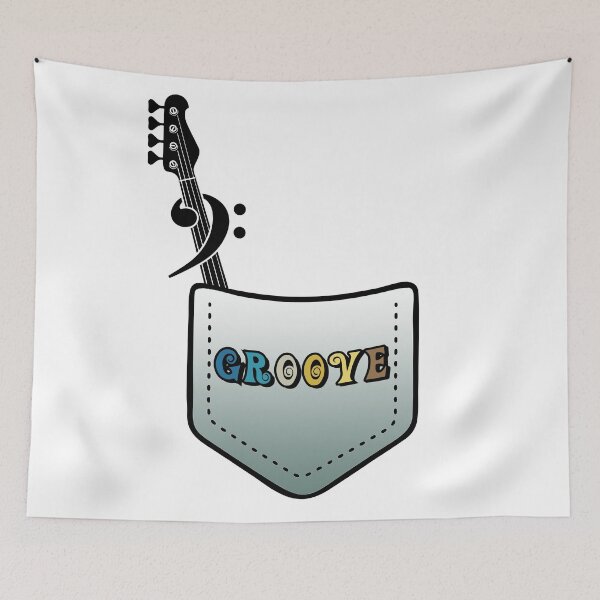 Item preview, BASS PLAYER - GROOVE IN THE POCKET black designed and sold by KoolDsignsMUSIC.
