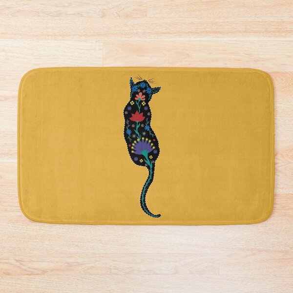 Item preview, Black Cat Wears Flowers designed and sold by ByBudu.