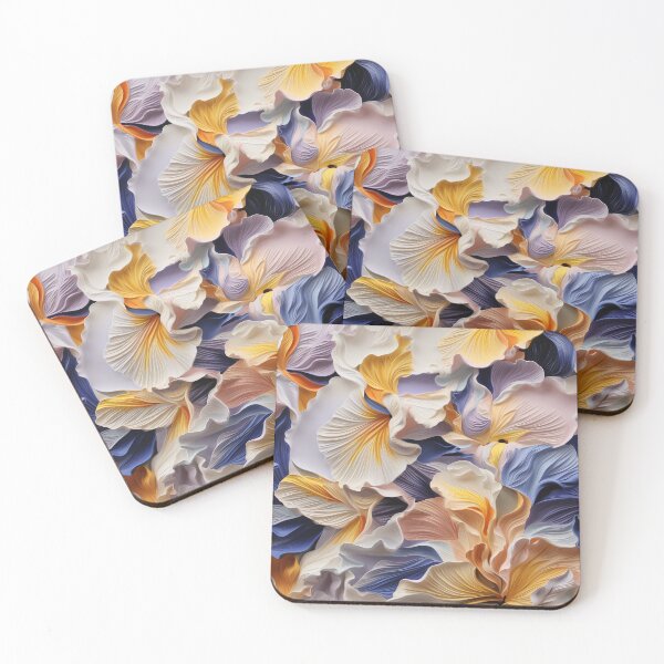 Item preview, Iris Tile 17: Royal Palette Velvet Kisses in Golden Sunbeams and Purple Fire designed and sold by TheBrainArt.