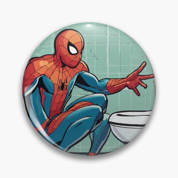 Item preview, Web-Slinging Spider: Spidey web-slinger Hilarious Toilet Paper roll across the bathroom  designed and sold by SpideyUniversz.