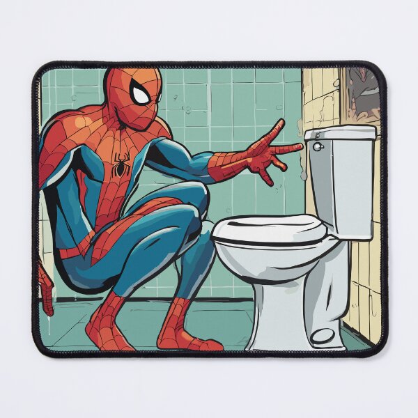 Item preview, Web-Slinging Spider: Spidey web-slinger Hilarious Toilet Paper roll across the bathroom designed and sold by SpideyUniversz.