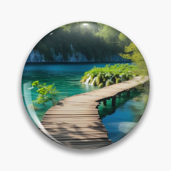 Item preview, A wooden bridge over water designed and sold by johndesign88.
