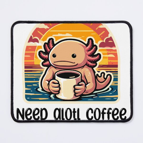 Item preview, Cute Axolotl Coffee Lover designed and sold by DinoKate.