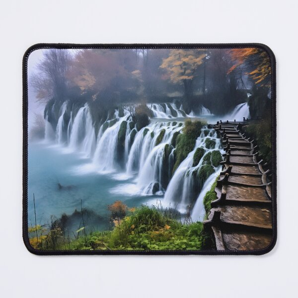 Item preview, A waterfall with a path leading to it designed and sold by johndesign88.