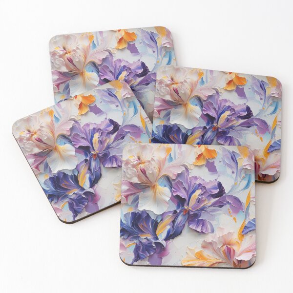 Item preview, Iris Tile 19: Royal Palette Velvet Kisses in Golden Sunbeams and Purple Fire designed and sold by TheBrainArt.
