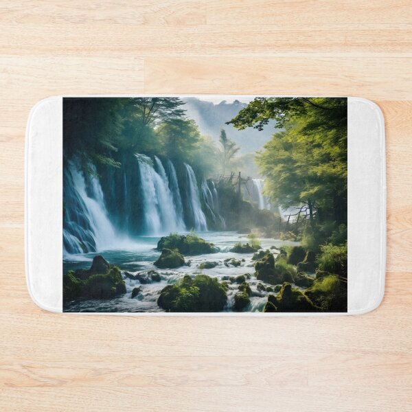 Item preview, A waterfall in a forest designed and sold by johndesign88.