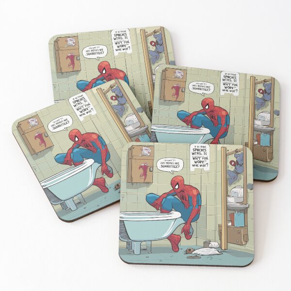 Item preview, Web-Slinging Spider: Spidey web-slinger Hilarious Toilet Paper roll across the bathroom  designed and sold by SpideyUniversz.