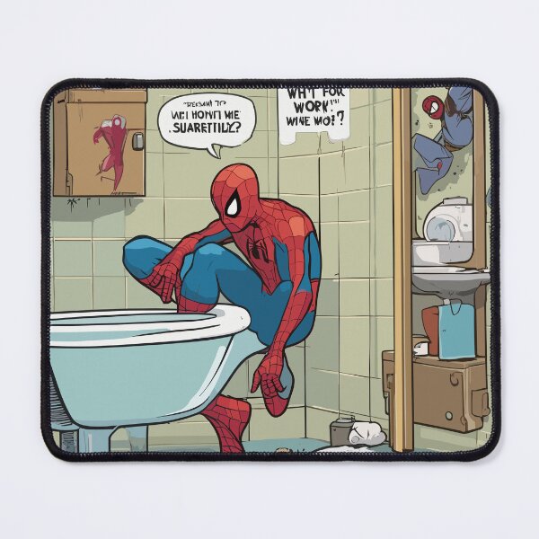 Item preview, Web-Slinging Spider: Spidey web-slinger Hilarious Toilet Paper roll across the bathroom designed and sold by SpideyUniversz.