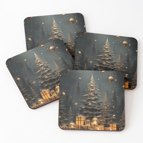 Item preview, Christmas celebration with decorated tree designed and sold by PopArtPulse.