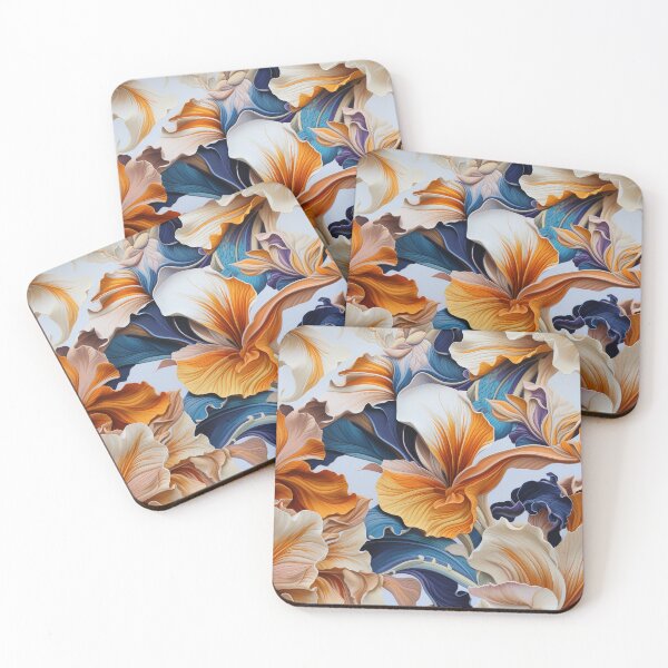 Item preview, Iris Tile 20: Royal Palette Velvet Kisses in Golden Sunbeams and Purple Fire designed and sold by TheBrainArt.