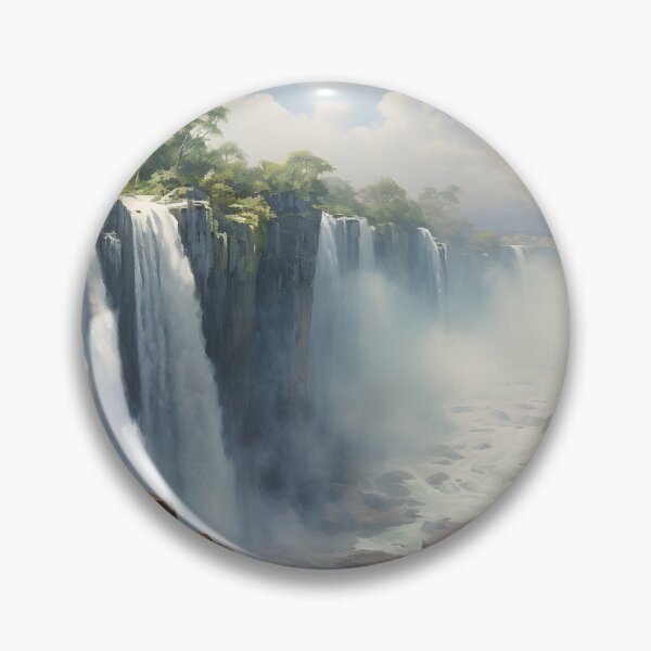 Item preview, A waterfall with trees and rocks designed and sold by johndesign88.