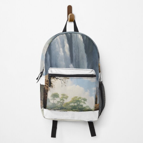 Item preview, A waterfall with trees and rocks designed and sold by johndesign88.