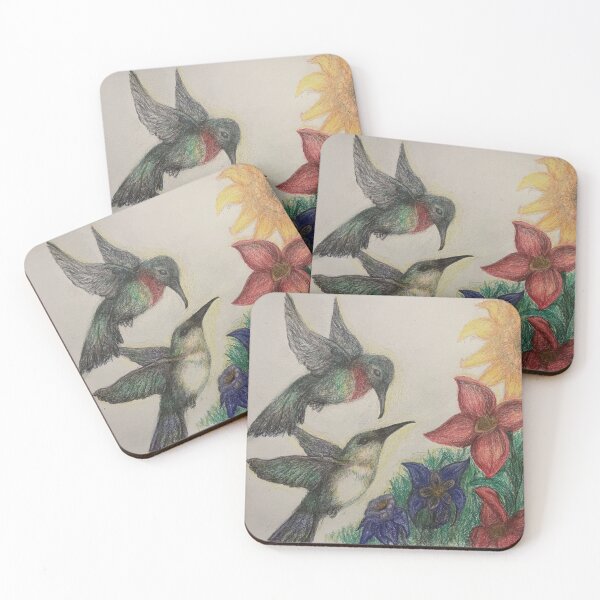 Item preview, Ruby Throated Hummingbird Romance  designed and sold by OdomArt.