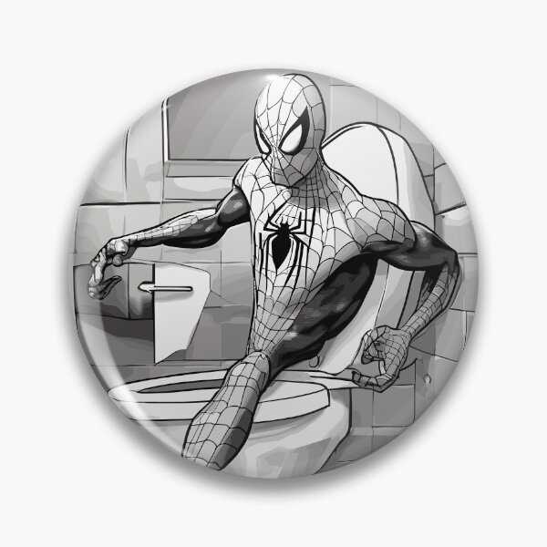Item preview, Web-Slinging Spider: Spidey web-slinger Hilarious Toilet Paper roll across the bathroom  designed and sold by SpideyUniversz.