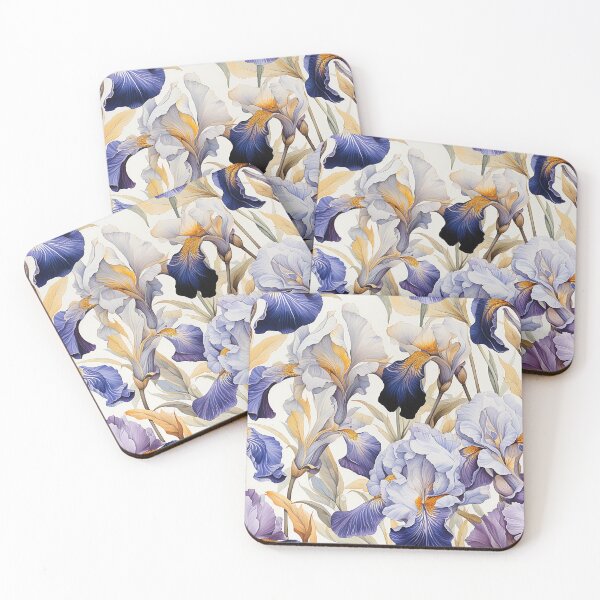 Item preview, Iris Tile 22: Royal Palette Velvet Kisses in Golden Sunbeams and Purple Fire designed and sold by TheBrainArt.