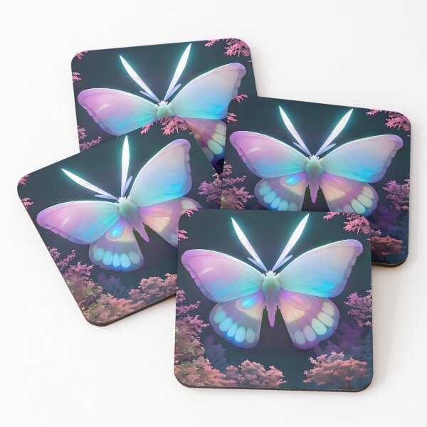 Item preview, Pastel Glowing Butterfly Fantasy Moth  designed and sold by The Devil That You Forgot.