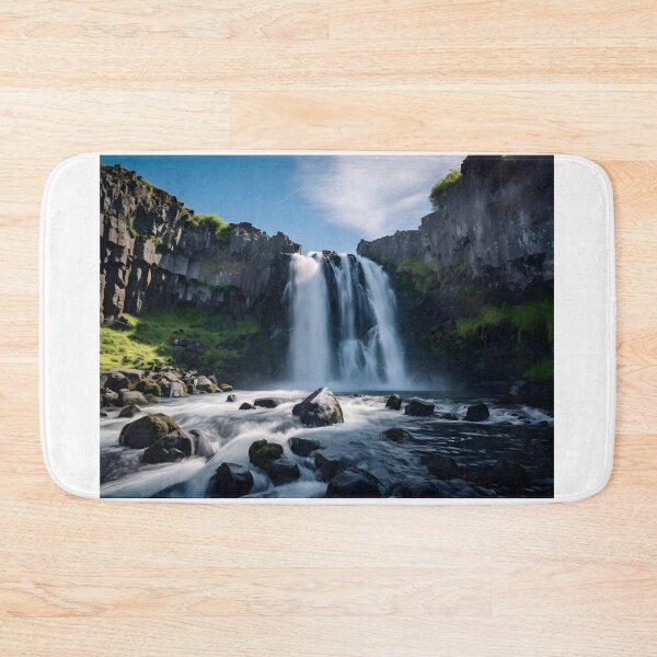 Item preview, A waterfall in a rocky area designed and sold by johndesign88.