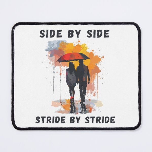 Item preview, Couple Under Umbrella Side By Side Street Art Style designed and sold by CosyTeal.