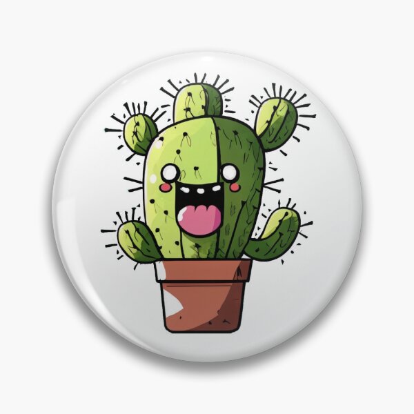 Item preview, Cartoon Happy Cactus in a pot designed and sold by PaPaDu.