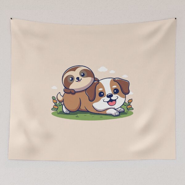 Item preview, Kawaii Sloth and Dog Friends for Sloths Lover designed and sold by Laugh-Lines.