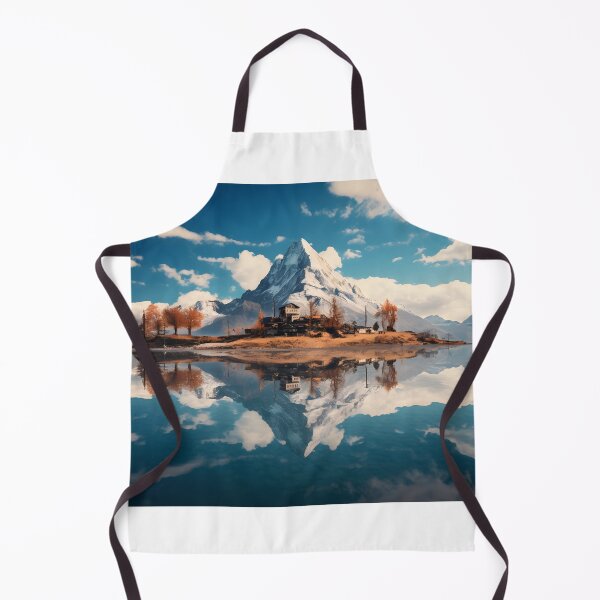 Item preview, A house on an island with trees and a mountain in the background designed and sold by johndesign88.