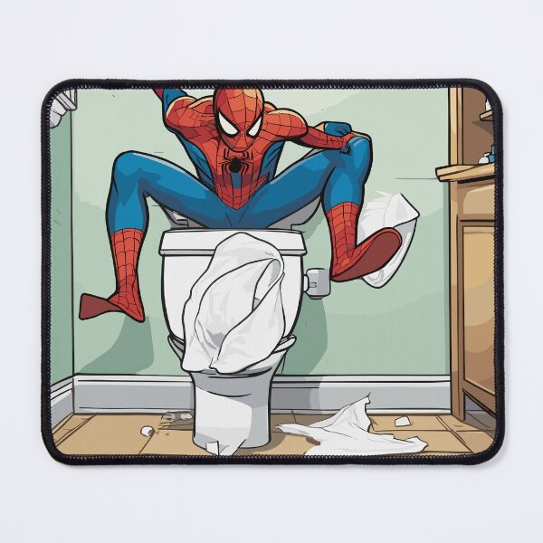 Item preview, Web-Slinging Spider: Spidey web-slinger Hilarious Toilet Paper roll across the bathroom designed and sold by SpideyUniversz.