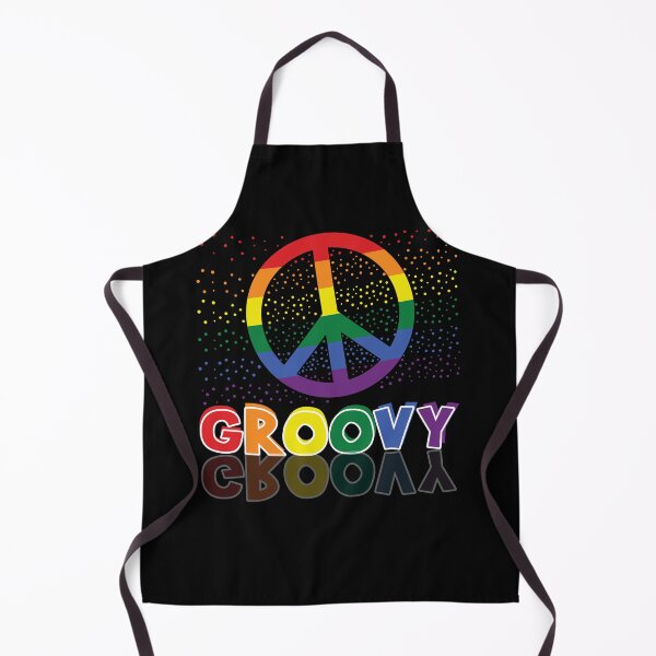 Artikelvorschau, Rainbow Peace Halftone T-Shirt – Mehrfarbig „GROOVY“ Retro entworfen und verkauft von FabledCanvas.