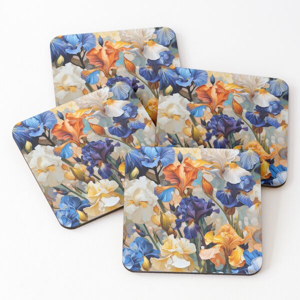 Item preview, Iris Tile 23: Royal Palette Velvet Kisses in Golden Sunbeams and Purple Fire designed and sold by TheBrainArt.