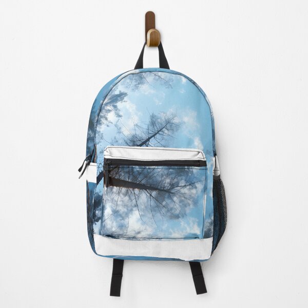 Item preview, Looking up view of tall trees and blue sky designed and sold by johndesign88.