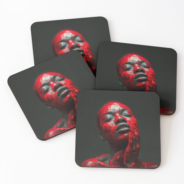 Item preview, A woman with red paint on her face designed and sold by VUK VESOVIC.
