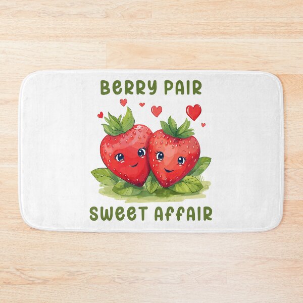 Item preview, Cute Strawberries Couple Berry Pair Kawaii Style designed and sold by CosyTeal.