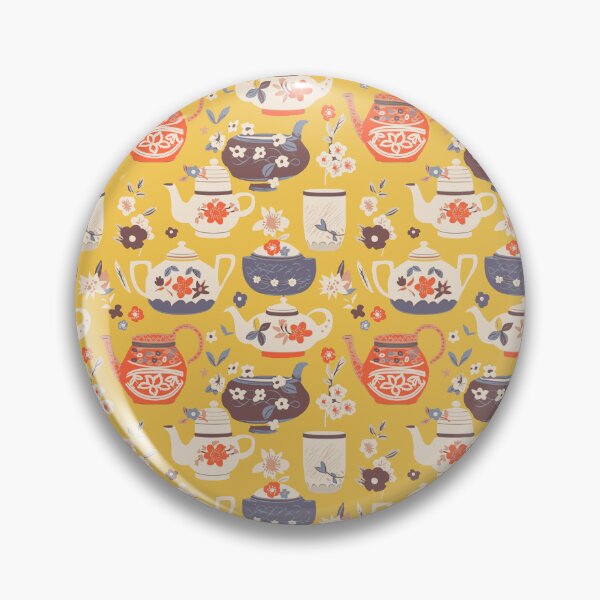 Item preview, Tea time japanese relax yellow designed and sold by Alessandro Remo Mazzoni Remotextiles.