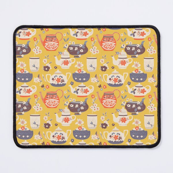 Item preview, Tea time japanese relax yellow designed and sold by Alessandro Remo Mazzoni Remotextiles.