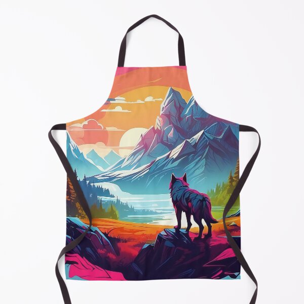 Item preview, Twilight Sentinel: Majestic Wolf Overlooking Alpine Serenity designed and sold by ArtComixHaven.